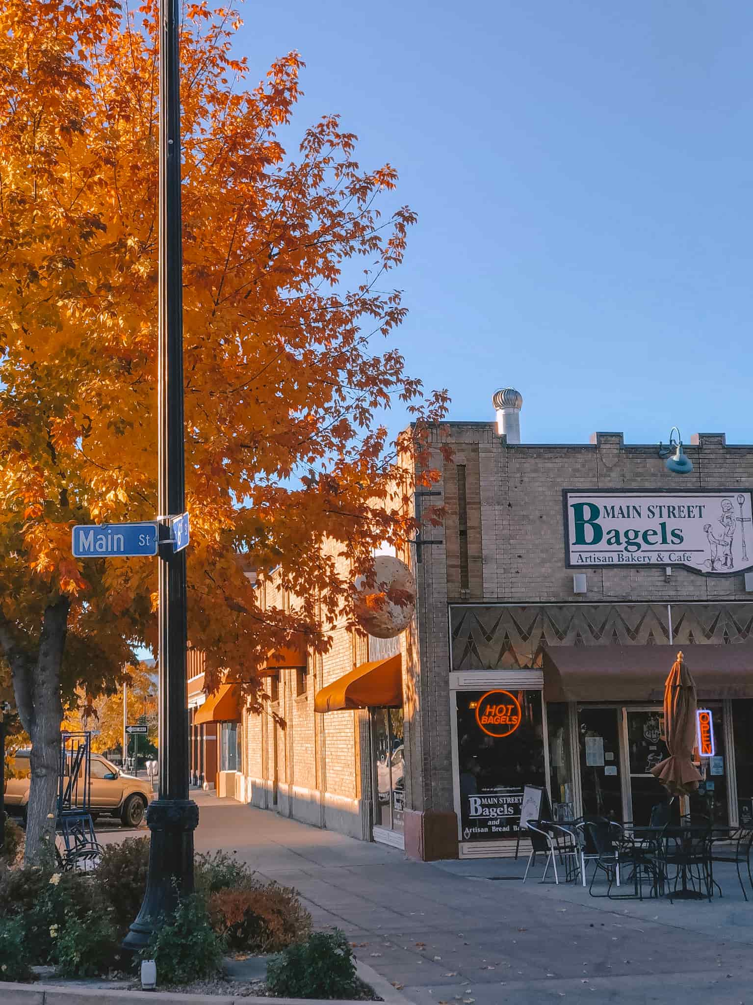 Main Street Bagels in Grand Junction in the fall.