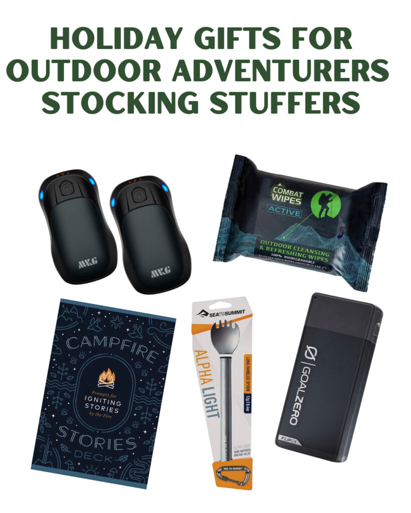 Holiday gifts for outdoor adventurers- stocking stuffers.