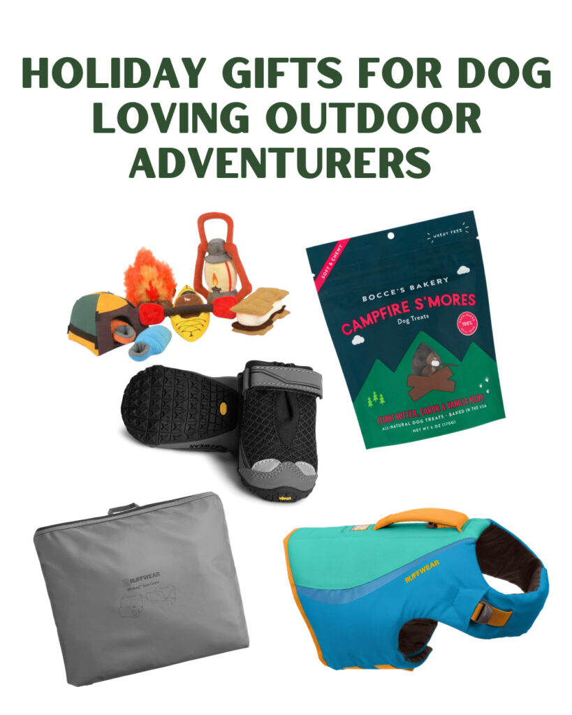 Holiday gifts for dog loving outdoor adventurers.
