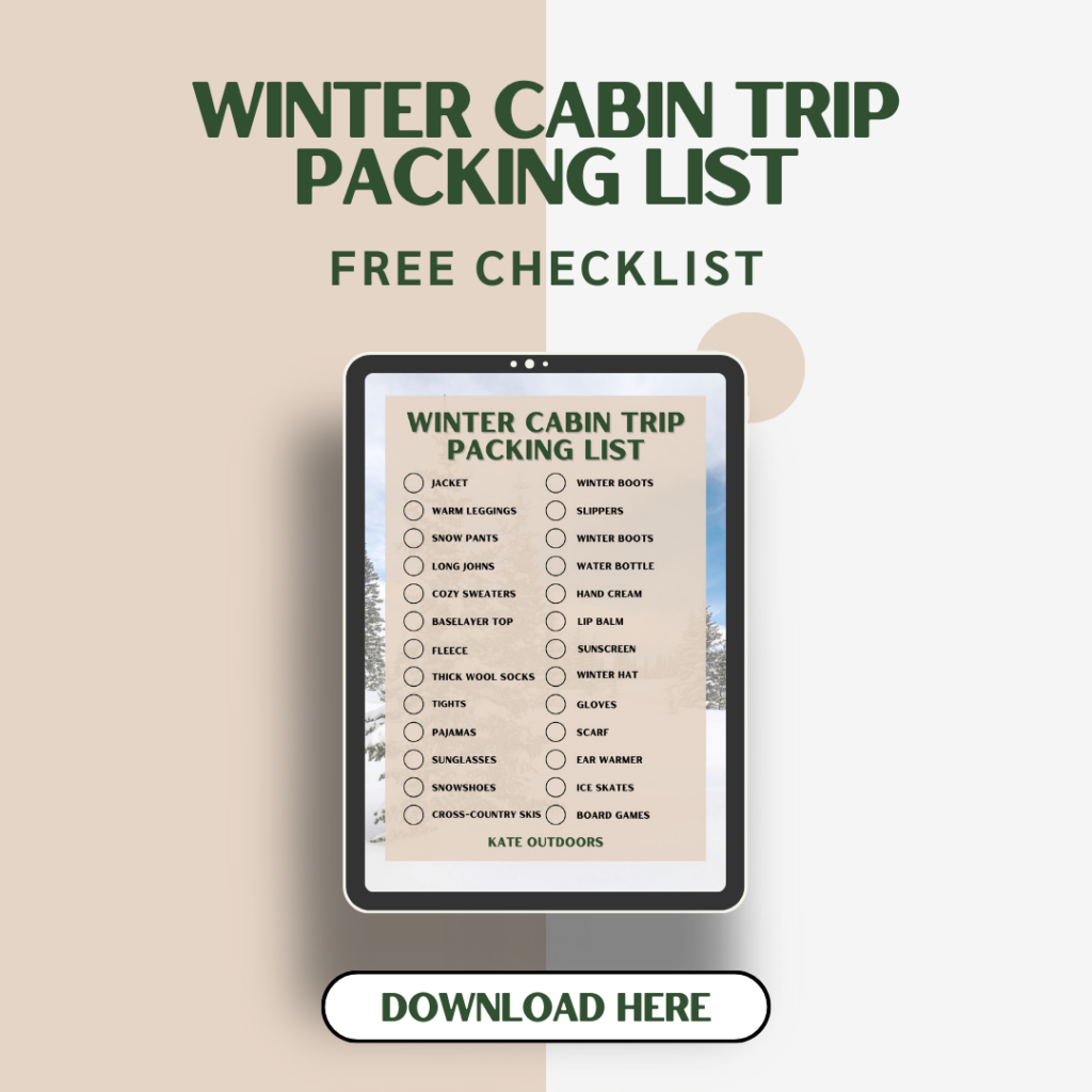 Download winter cabin trip packing list.